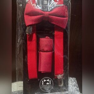 Uomo Lord Red Suspenders Set